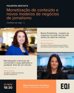 Palestra ensina como monetizar conteúdo e apresenta novos modelos de negócios jornalísticos