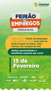 Rede Cooper abre vagas de emprego em Jaraguá do Sul