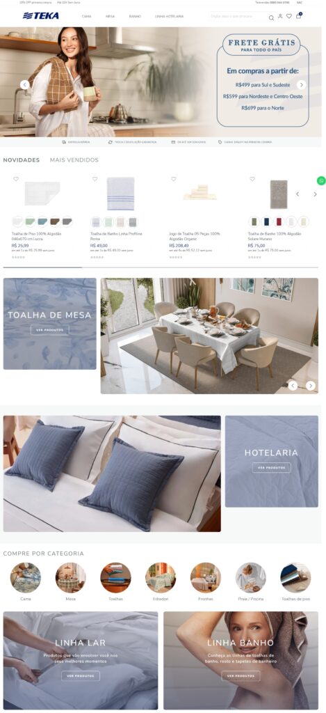 E‑commerce da Teka marca novo momento digital da marca