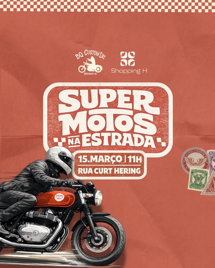 Passeio reúne cerca de 250 motos customizadas em Blumenau