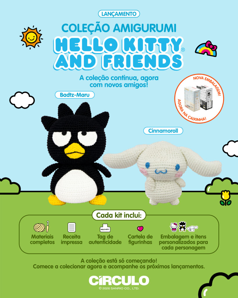 Personagens Cinnamoroll e Badtz-Maru passam a integrar a coleção Hello Kitty and Friends