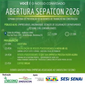 Santa Catarina debate os acidentes de trabalho na construção civil durante Abril Verde. Mais de 700 mil acidentes de trabalho reacendem alerta e mobilizam setor